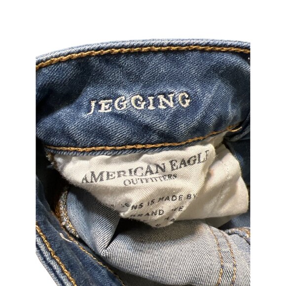 American Eagle Outfitters Super Stretch X Jegging Jeans Size 00 Light Distressin - Picture 6 of 6